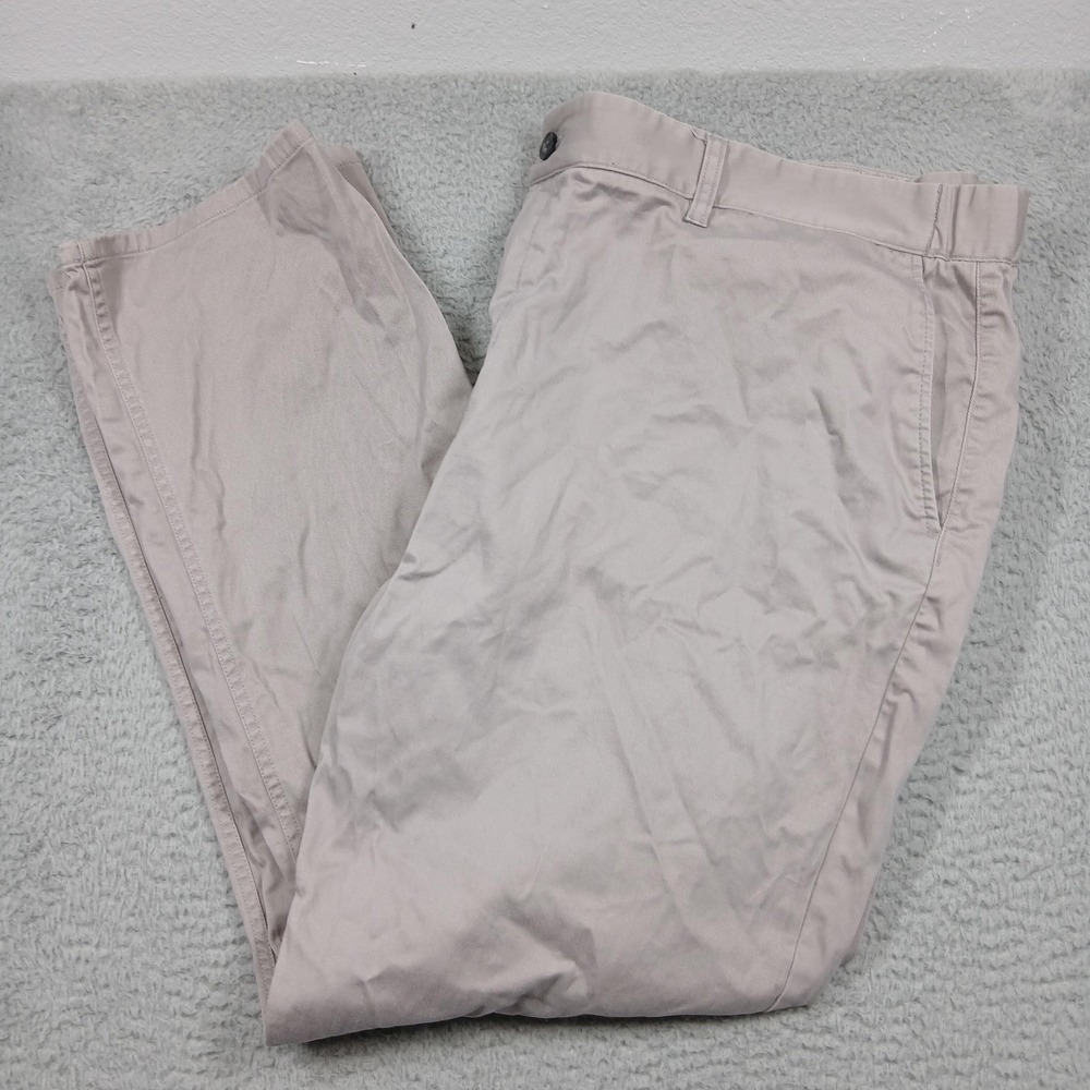 Hawker Rye Pants Mens 48x32 Beige Straight Leg Stretch Casual Chino Cotton Blend